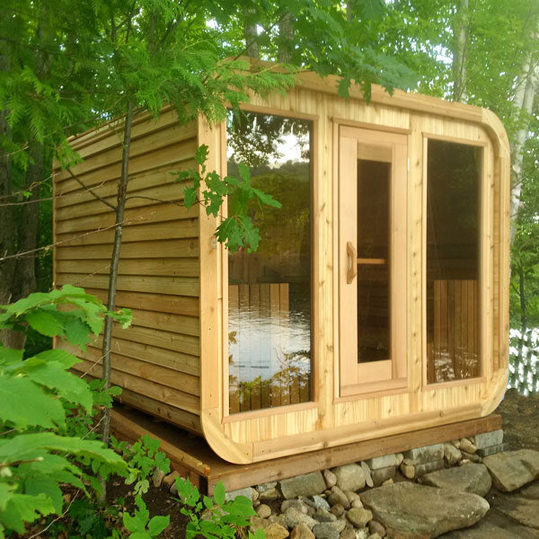 Knotty Western Red Cedar Luna Sauna – Maxwell Garden Centre
