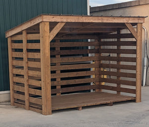 #FWS100 Slated Fire Wood Storage Shed
