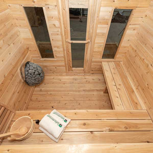 #CTC88PW Georgian Cabin Sauna with Porch