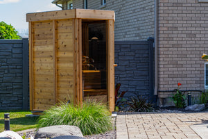 #CU552T Pure Cube Trinity Sauna - Knotty Red Cedar