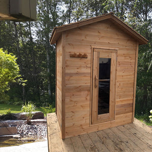 Outdoor Knotty Red Cedar Cabin Sauna