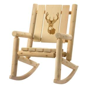 #F260 Branded Back Log Rocking Chair