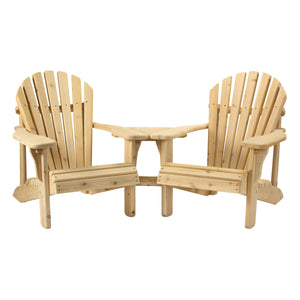 #F380 Cedar Muskoka Angled Settee Chair