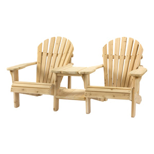 #F392 Cedar Muskoka Straight Settee Chair