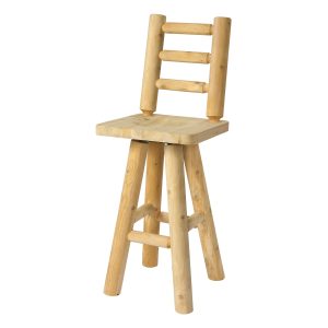 #N-1432 30" Ladder Back Bar Stool with Swivel