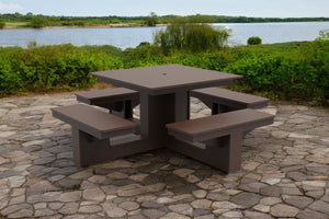 #BPTS-1100 Square Plastic Picnic Table