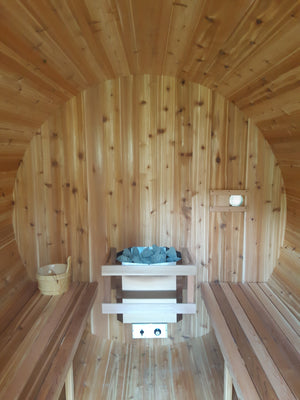 Cedar Barrel Sauna - Knotty Western Red