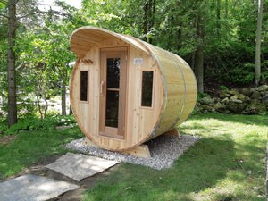 Cedar Barrel Sauna - Knotty Western Red