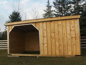 #HS405 10x20' Portable Horse Run-In W/10FT Opening - Maxwell Garden Centre