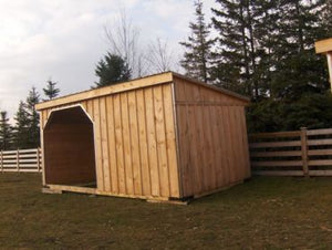 #HS405 10x20' Portable Horse Run-In W/10FT Opening - Maxwell Garden Centre