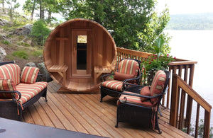 Cedar Barrel Sauna - Clear Western Red Cedar - Maxwell Garden Centre