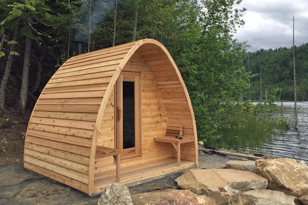 Knotty Western Red Cedar POD Sauna