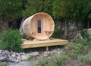 Cedar Barrel Sauna - Knotty Western Red - Maxwell Garden Centre