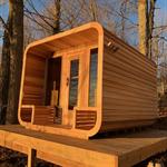 Clear Western Red Cedar Luna Sauna w/Porch