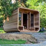Clear Western Red Cedar Luna Sauna w/Porch