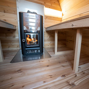 #CTC77MW 7X7' White Cedar Mini POD Sauna