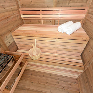 CU552 Pure Cube Outdoor Sauna -Knotty Red Cedar