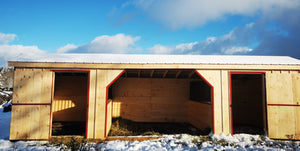 #HB465 12X32' Portable Row Barn/Run-In