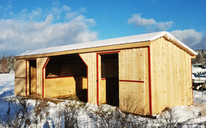 #HB465 12X32' Portable Row Barn/Run-In