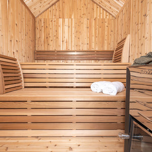 #HU6112 Pure Cube Hudson Sauna - Knotty Red Cedar