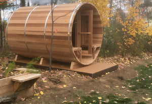 Cedar Barrel Sauna - Clear Western Red Cedar - Maxwell Garden Centre