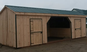 #HB465 12X32' Portable Row Barn/Run-In - Maxwell Garden Centre