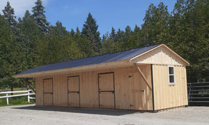 #HB480 18X36'  Portable Row Barn W/6ft Overhang - Maxwell Garden Centre