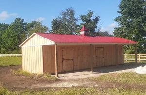 #HB480 18X36'  Portable Row Barn W/6ft Overhang