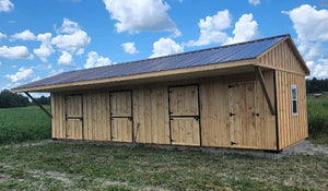 #HB480 18X36'  Portable Row Barn W/6ft Overhang