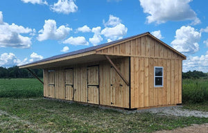 #HB480 18X36'  Portable Row Barn W/6ft Overhang