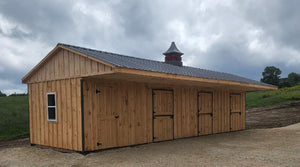 #HB480 18X36'  Portable Row Barn W/6ft Overhang