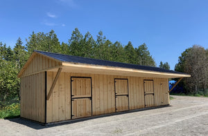 #HB480 18X36'  Portable Row Barn W/6ft Overhang - Maxwell Garden Centre