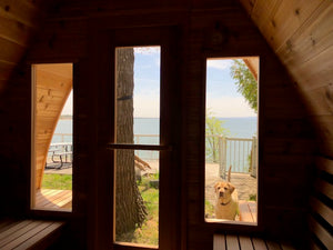Knotty Western Red Cedar POD Sauna