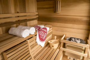 Knotty Western Red Cedar Luna Sauna - Maxwell Garden Centre