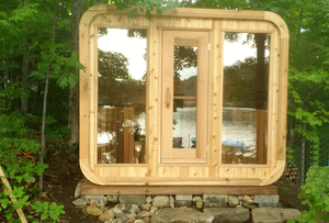 Knotty Western Red Cedar Luna Sauna - Maxwell Garden Centre