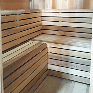 Knotty Western Red Cedar Luna Sauna W/ Porch - Maxwell Garden Centre
