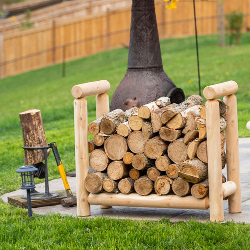 #L356 Log Firewood Rack