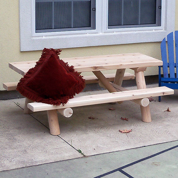 #L413 Kids Log Picnic Table