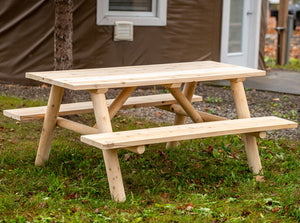 #LPT6 Log Picnic Table