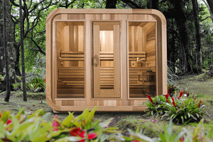 Clear Western Red Cedar Luna Sauna - Maxwell Garden Centre