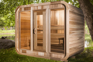 Clear Western Red Cedar Luna Sauna - Maxwell Garden Centre