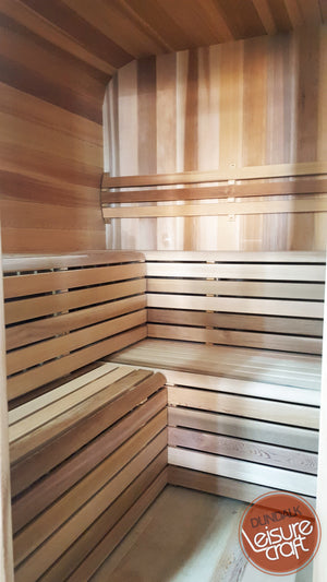 Knotty Western Red Cedar Luna Sauna - Maxwell Garden Centre