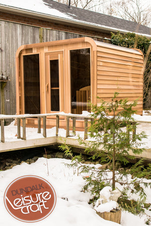 Knotty Western Red Cedar Luna Sauna - Maxwell Garden Centre