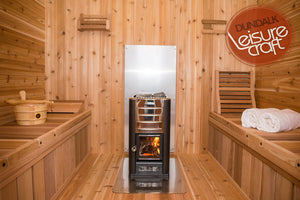 Knotty Western Red Cedar Luna Sauna - Maxwell Garden Centre