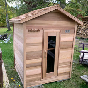 Outdoor Clear Red Cedar Cabin Sauna