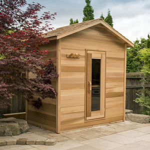 Outdoor Clear Red Cedar Cabin Sauna