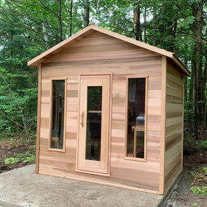 Outdoor Clear Red Cedar Cabin Sauna