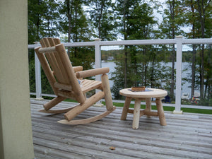 #L314 Adirondack Log Rocking Chair