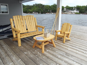 #L224 Adirondack Log Bench