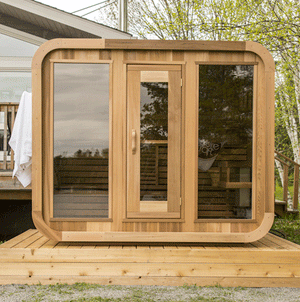 Clear Western Red Cedar Luna Sauna - Maxwell Garden Centre